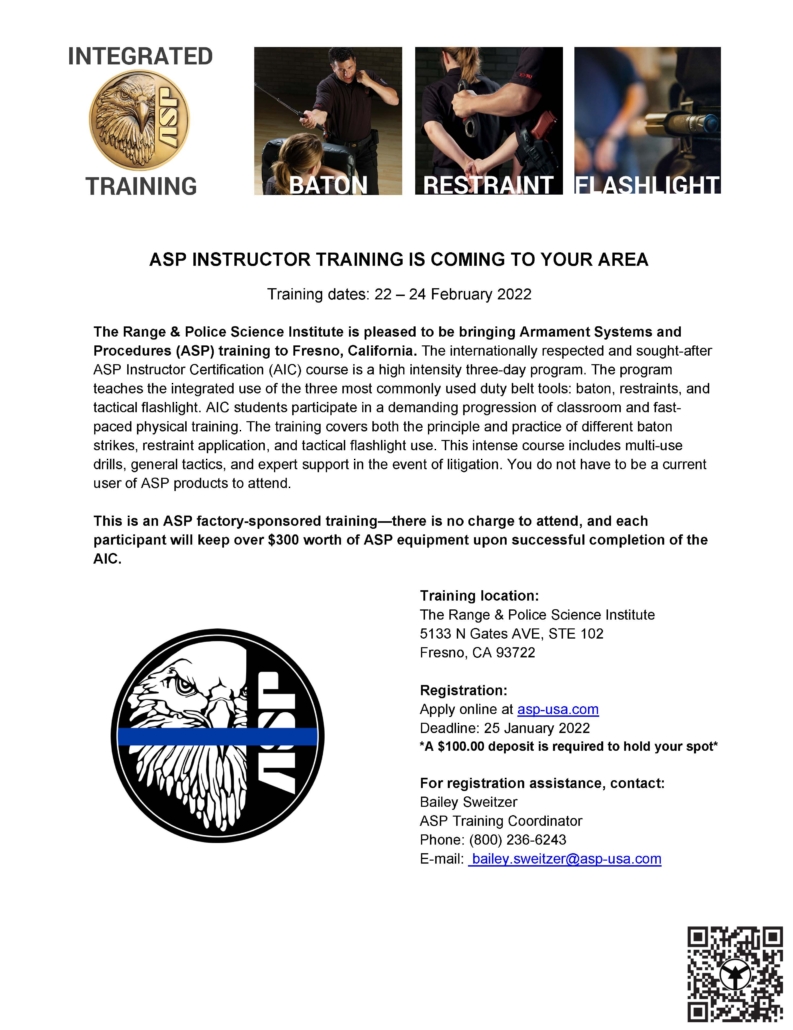 ASP Instructor Training Coming This February 2022